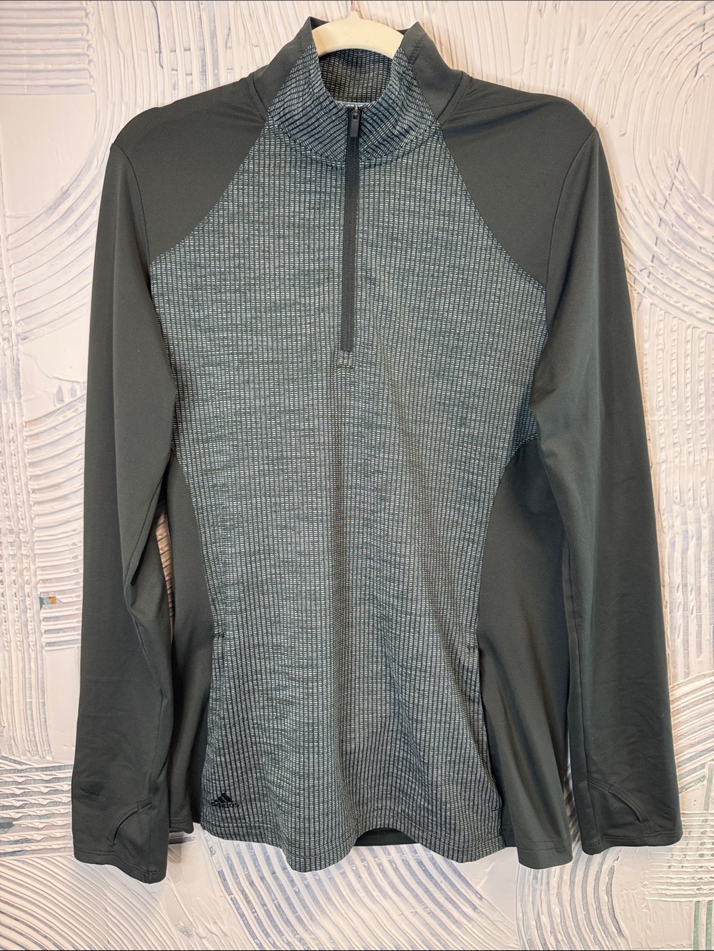 adidas Men's Charcoal Green Golf Half-Zip Training Sweater N0718